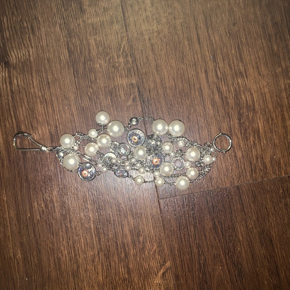 Henri Bender pearl and crystal bracelet